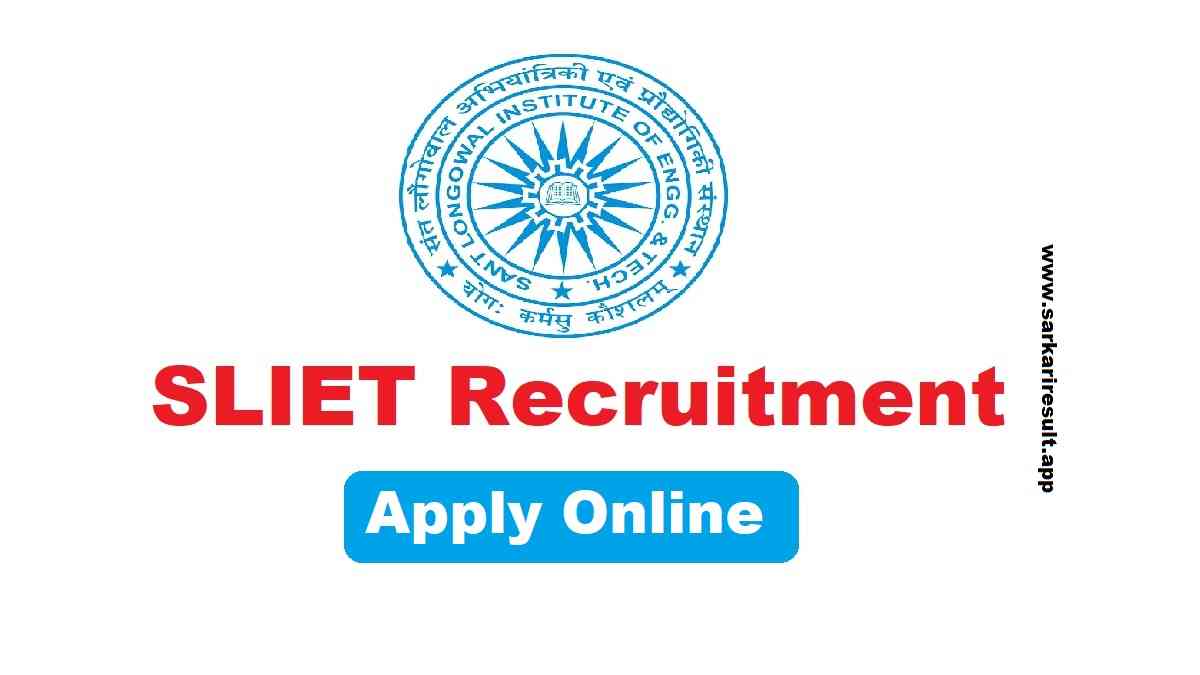 SLIET Recruitment