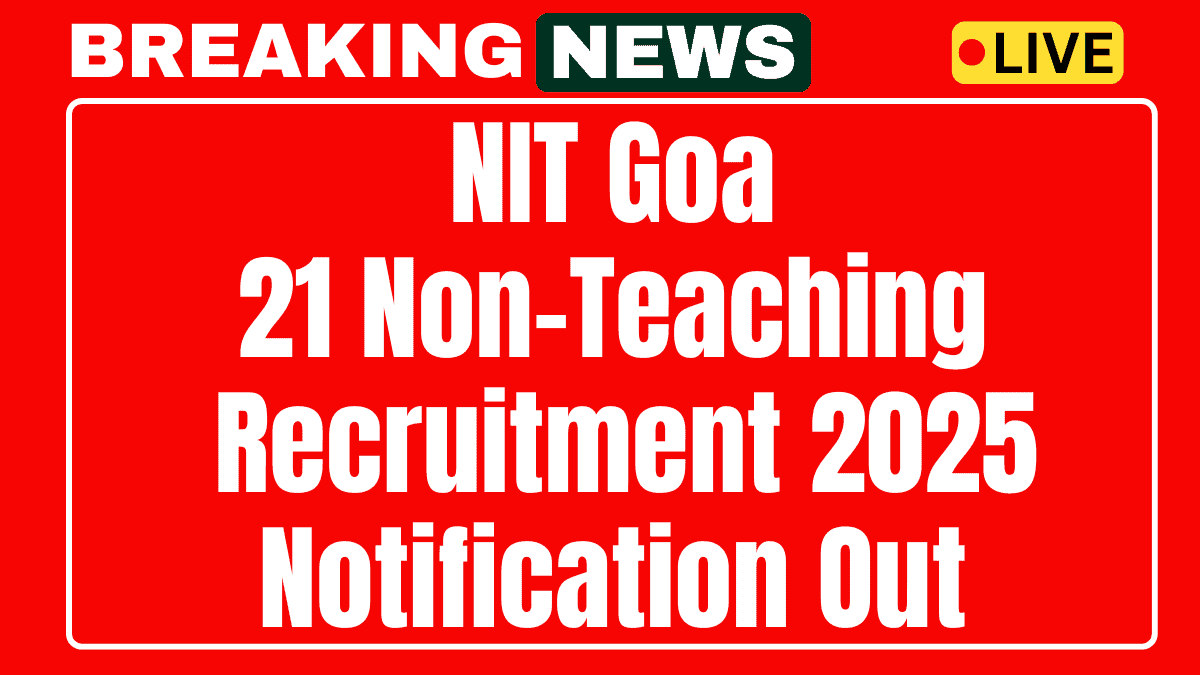 NITG Non-Teaching Recruitment 2025