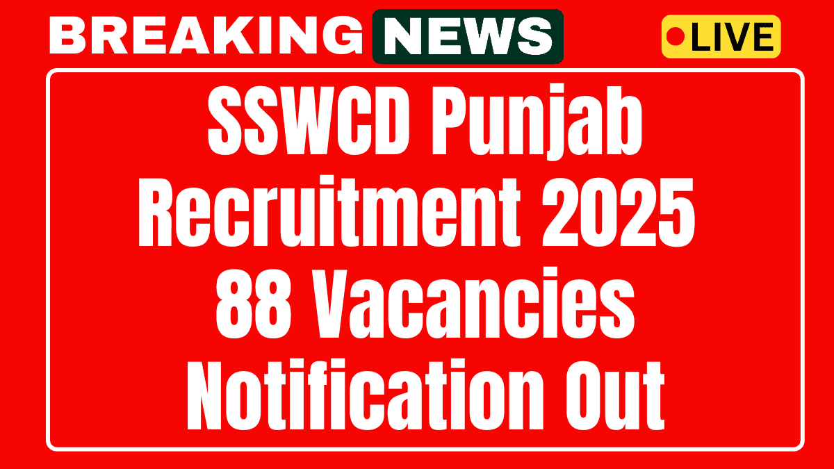 SSWCD Punjab Recruitment 2025