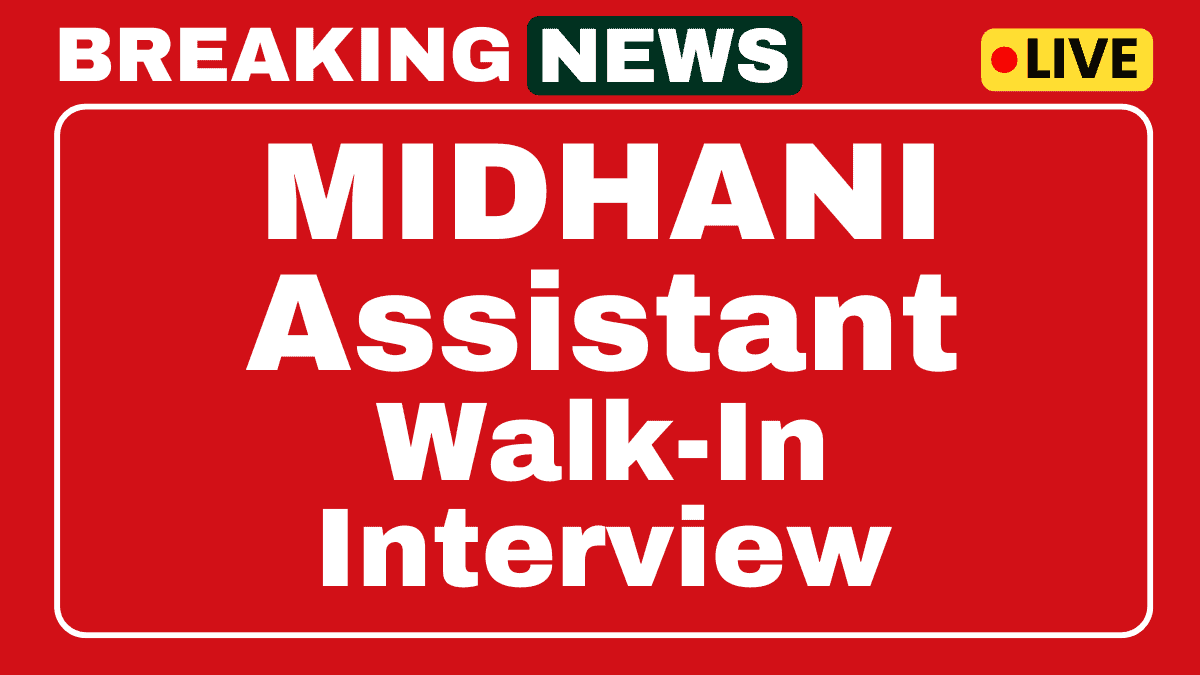 MIDHANI Assistant Recruitment 2025