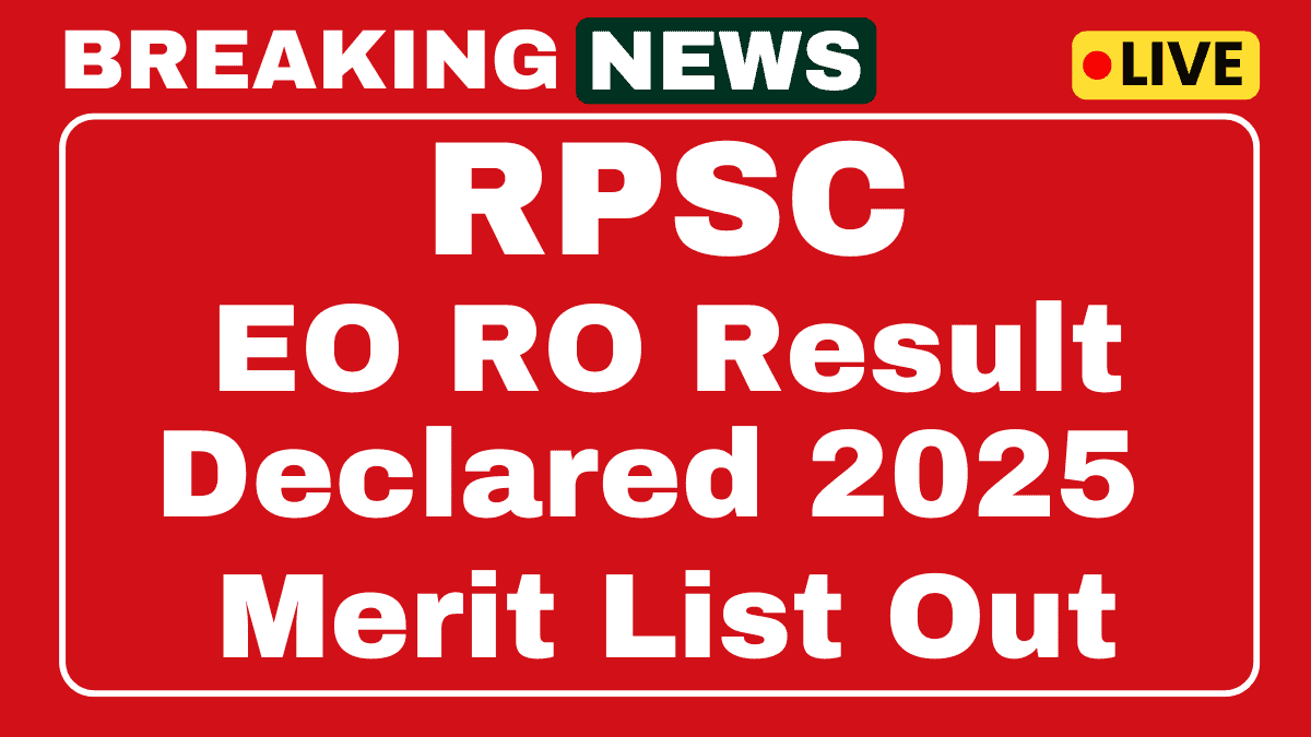 RPSC EO RO Result 2025 Out