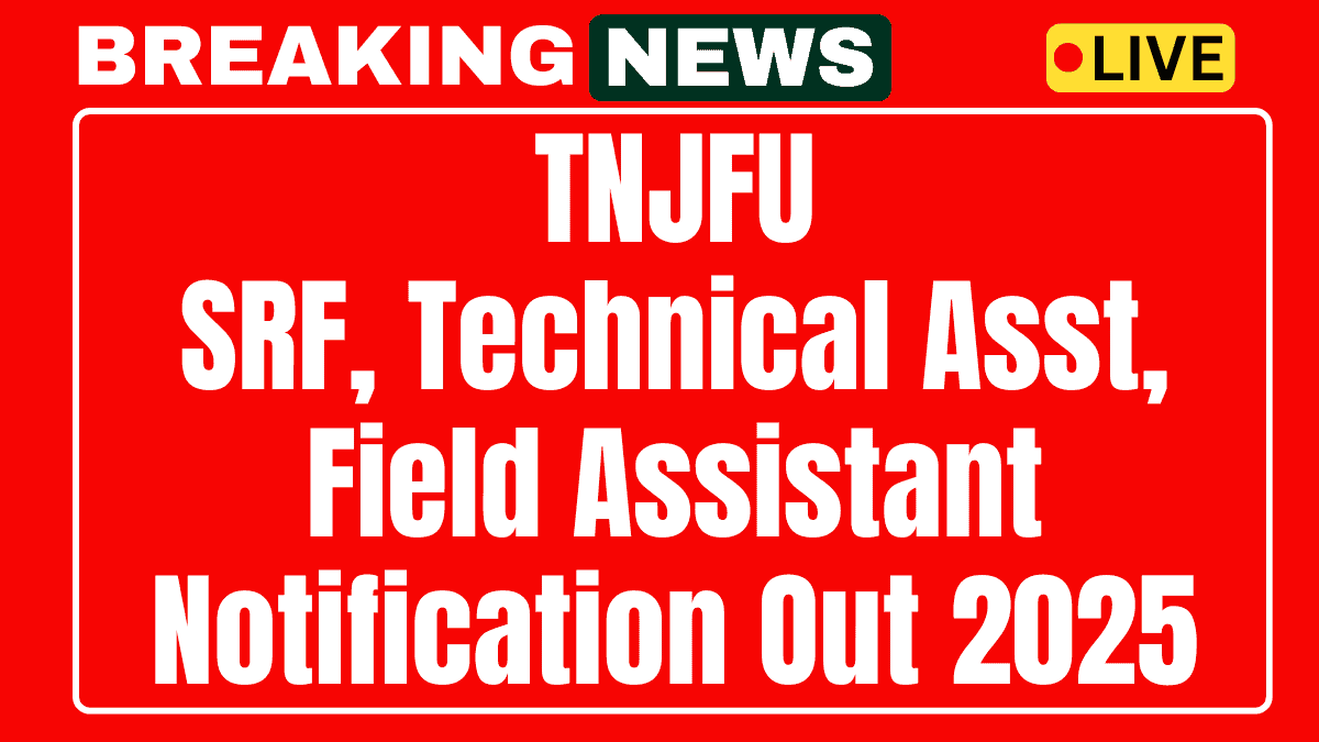 TNJFU Recruitment 2025