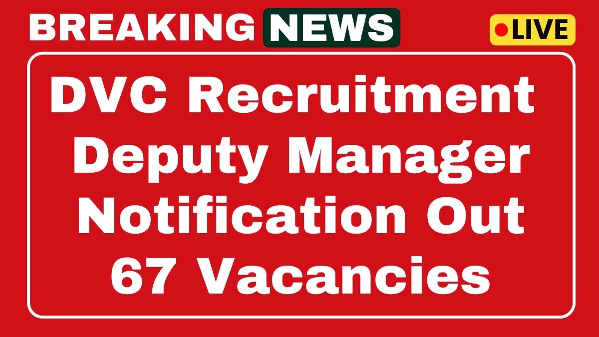 DVC Deputy Manager Recruitment 2025