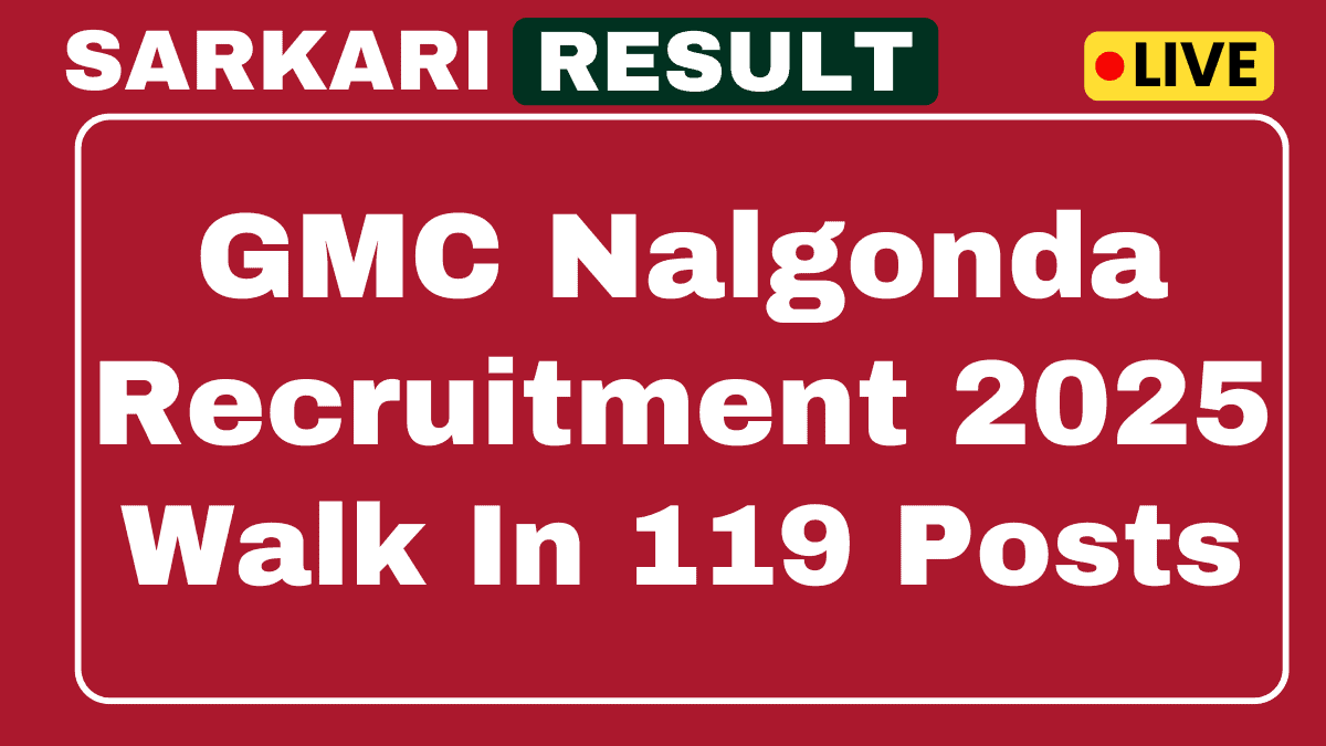 GMC Nalgonda Recruitment 2025