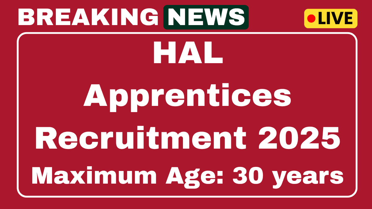 HAL Apprentices Recruitment 2025 Apply Online Link Here 1 HAL Apprentices Recruitment 2025