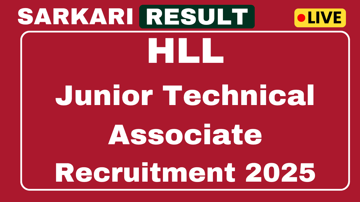 HLL Junior Technical Associate Recruitment