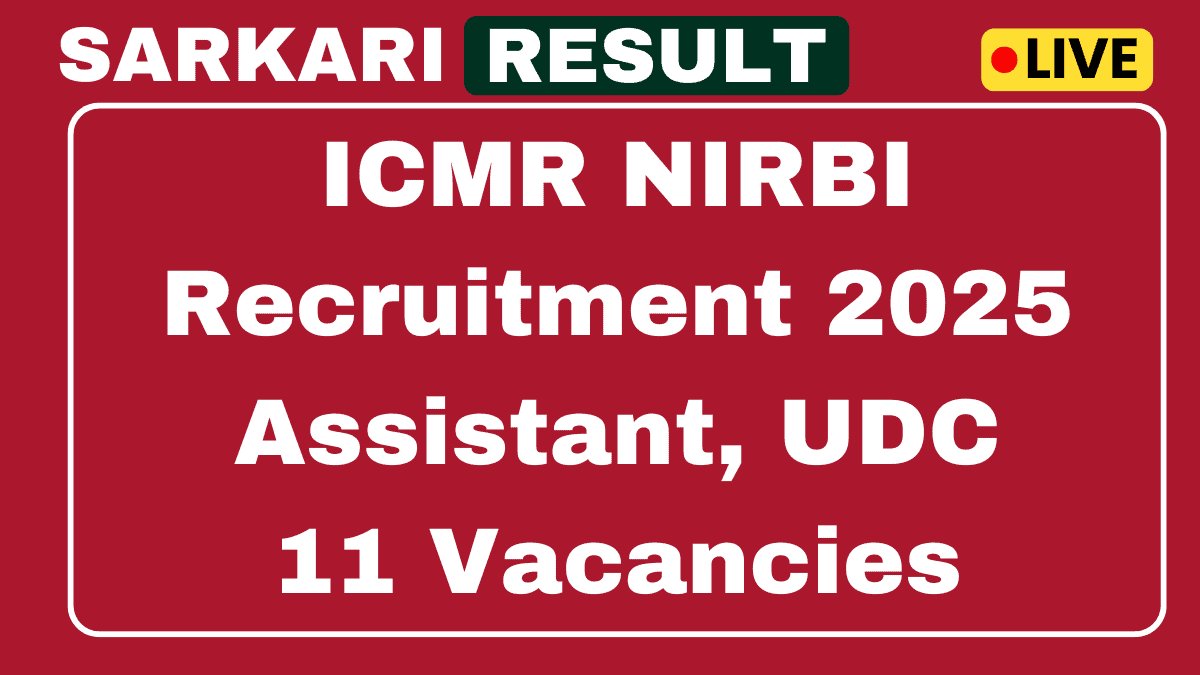 ICMR NIRBI Recruitment 2025