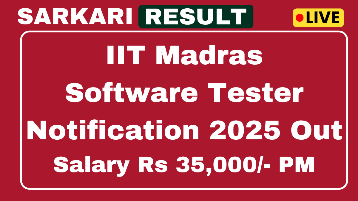 IIT Madras Vacancy 2025
