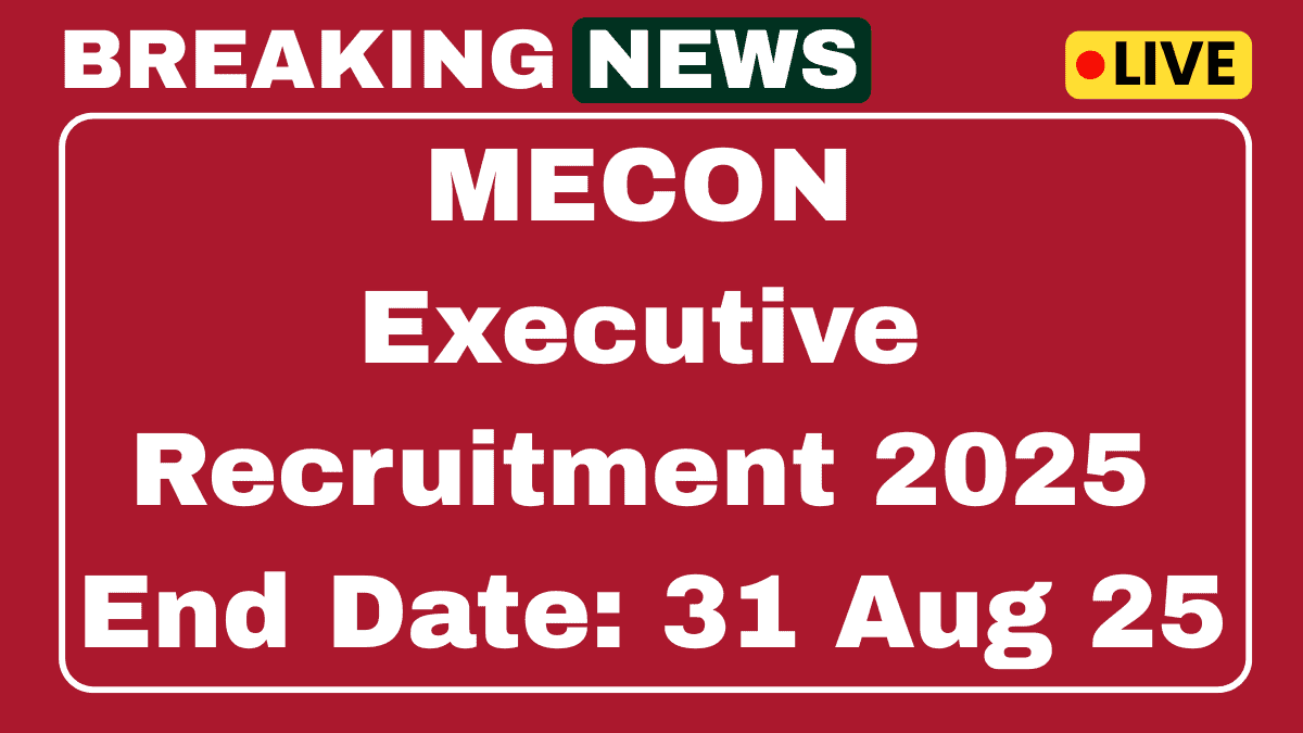 MECON Executives Recruitment 2025 Apply Online 02 Posts 1 MECON Executive Recruitment 2025