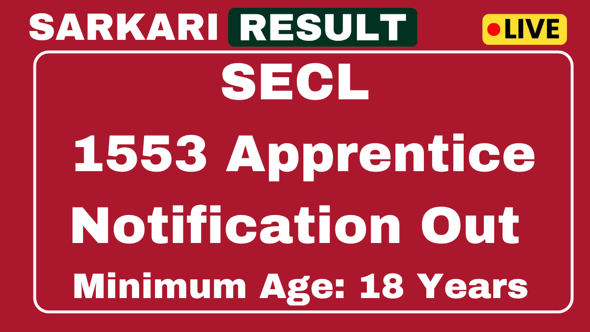 SECL 1553 Apprentice Recruitment