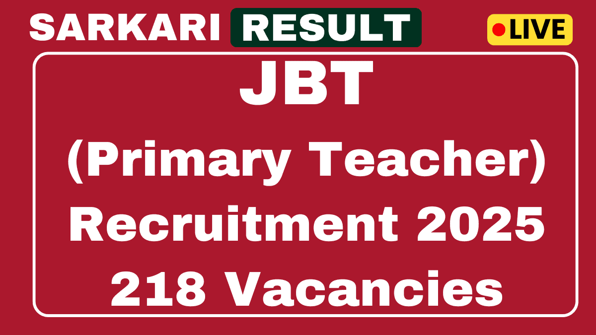 Samagra Shiksha Chandigarh JBT Recruitment 2025