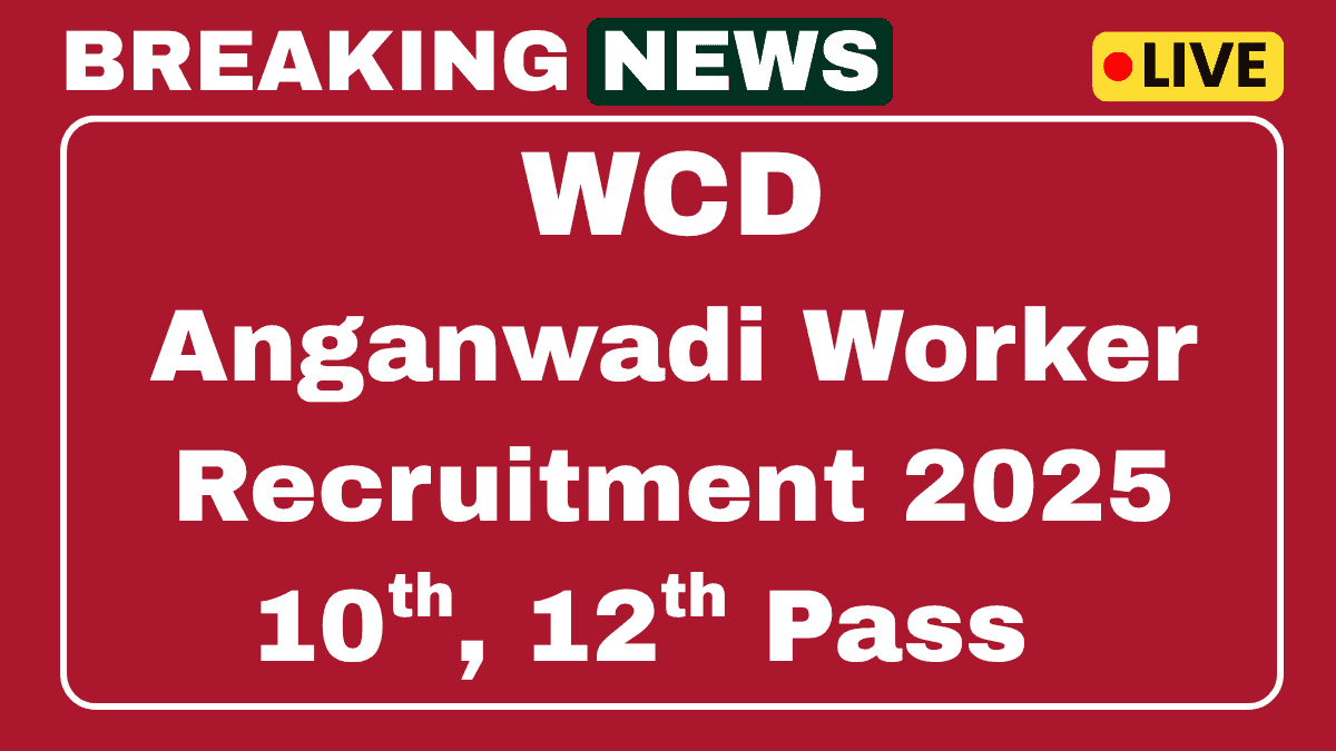 WCD Odisha Anganwadi Worker Recruitment 2025 Apply Online 04 Posts 1 WCD Odisha Recruitment 2025