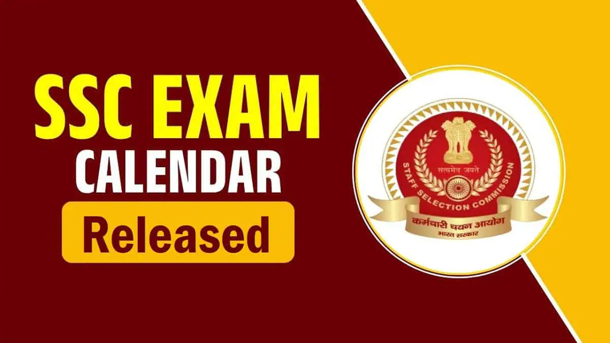 SSC Exam Calendar