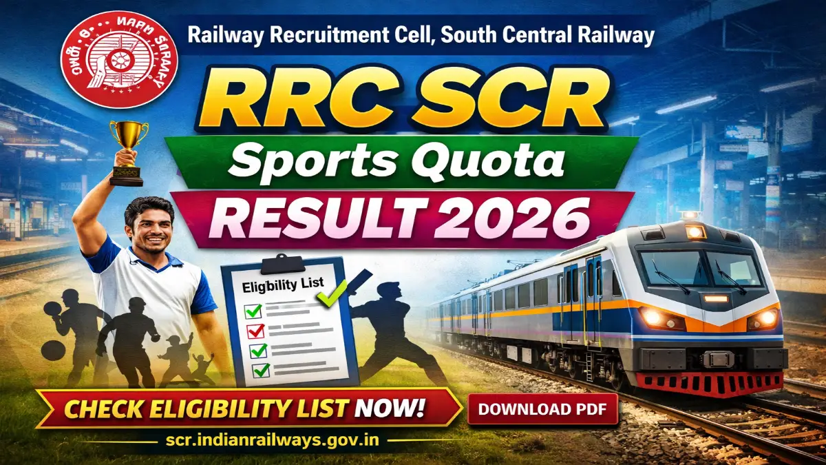 RRC Southern Central Railway Sports Quota Result 2026 – Download Scorecard 3 RRC Southern Central Railway Sports Quota Result 2026