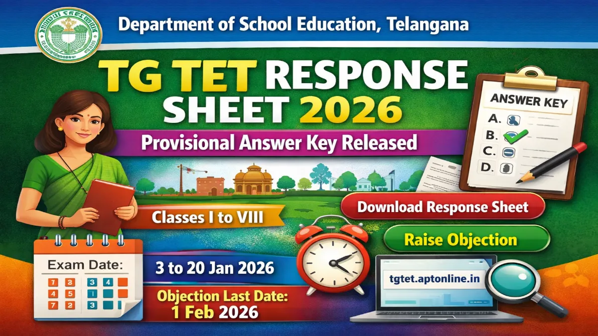 TG TET Response Sheet 2026 OUT Check PDF & Raise Objection 3 TG TET