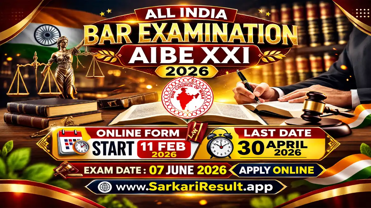 All India Bar Exam AIBE 21th XXI 2026 Online Form 3 AIBE 21th Online Form