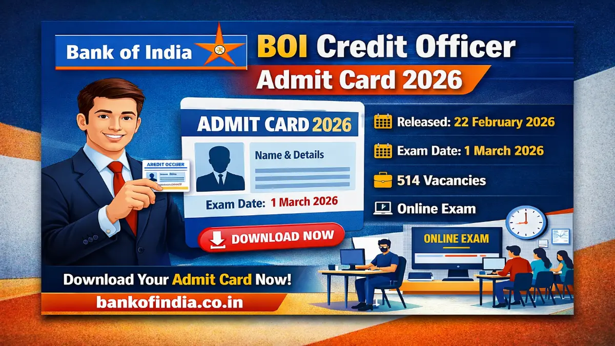 BOI Credit Officer Admit Card 2026