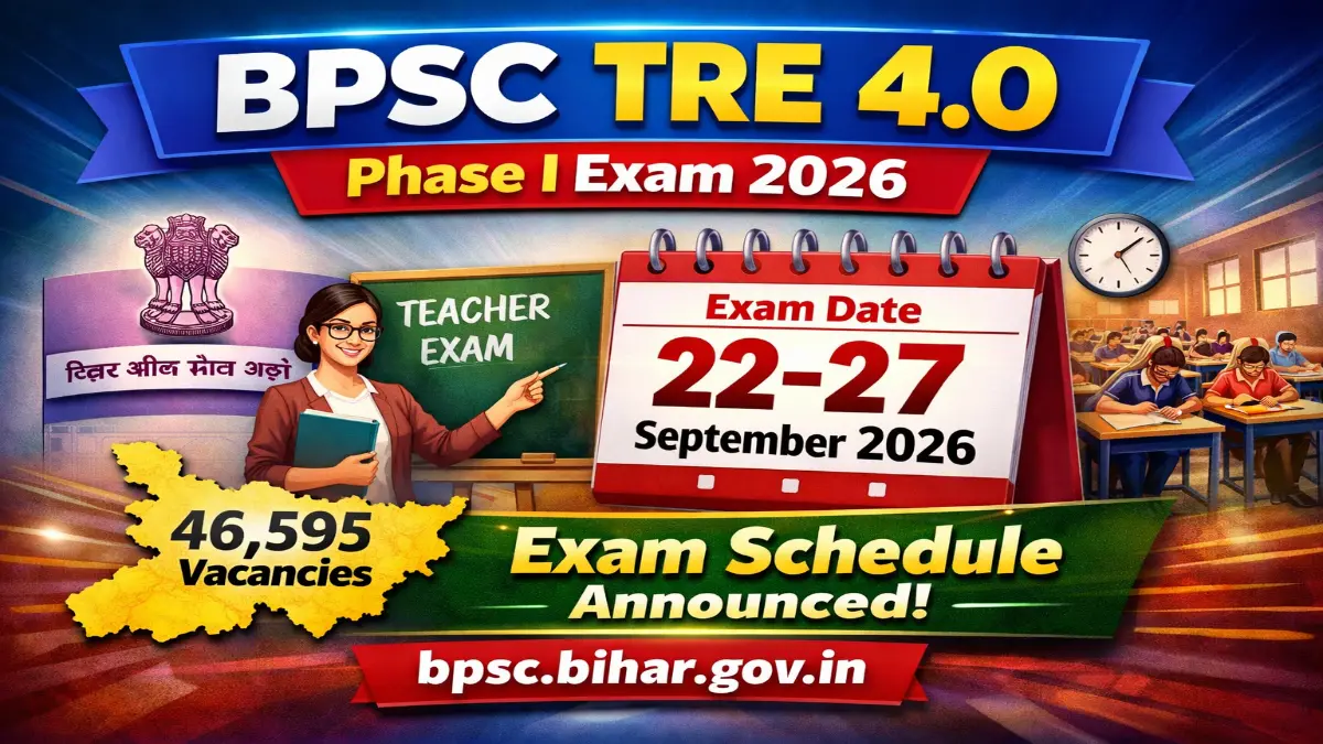 BPSC TRE 4.0 Exam Date 2026 Out for 46,595 Posts Check Details Here 3 BPSC TRE 4.0 Exam Schedule 2026