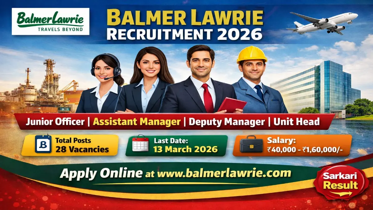 Balmer Lawrie Recruitment 2026 – Apply Online 28 Junior Officer, Asst Manager Posts 3 Balmer Lawrie Recruitment 2026