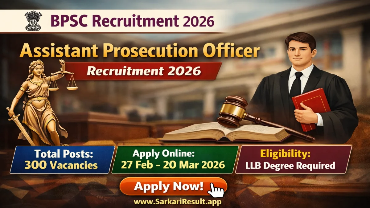Bihar BPSC APO Recruitment 2026 Out – Online Form 300 Posts 1 Bihar BPSC APO Recruitment 2026