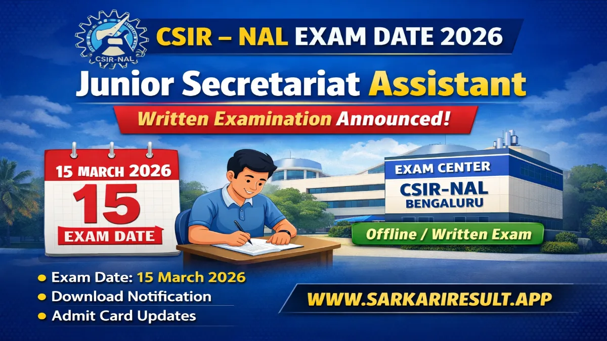CSIR NAL Exam Date 2026 Out Check Details Now 3 CSIR NAL Exam Date 2026 Out