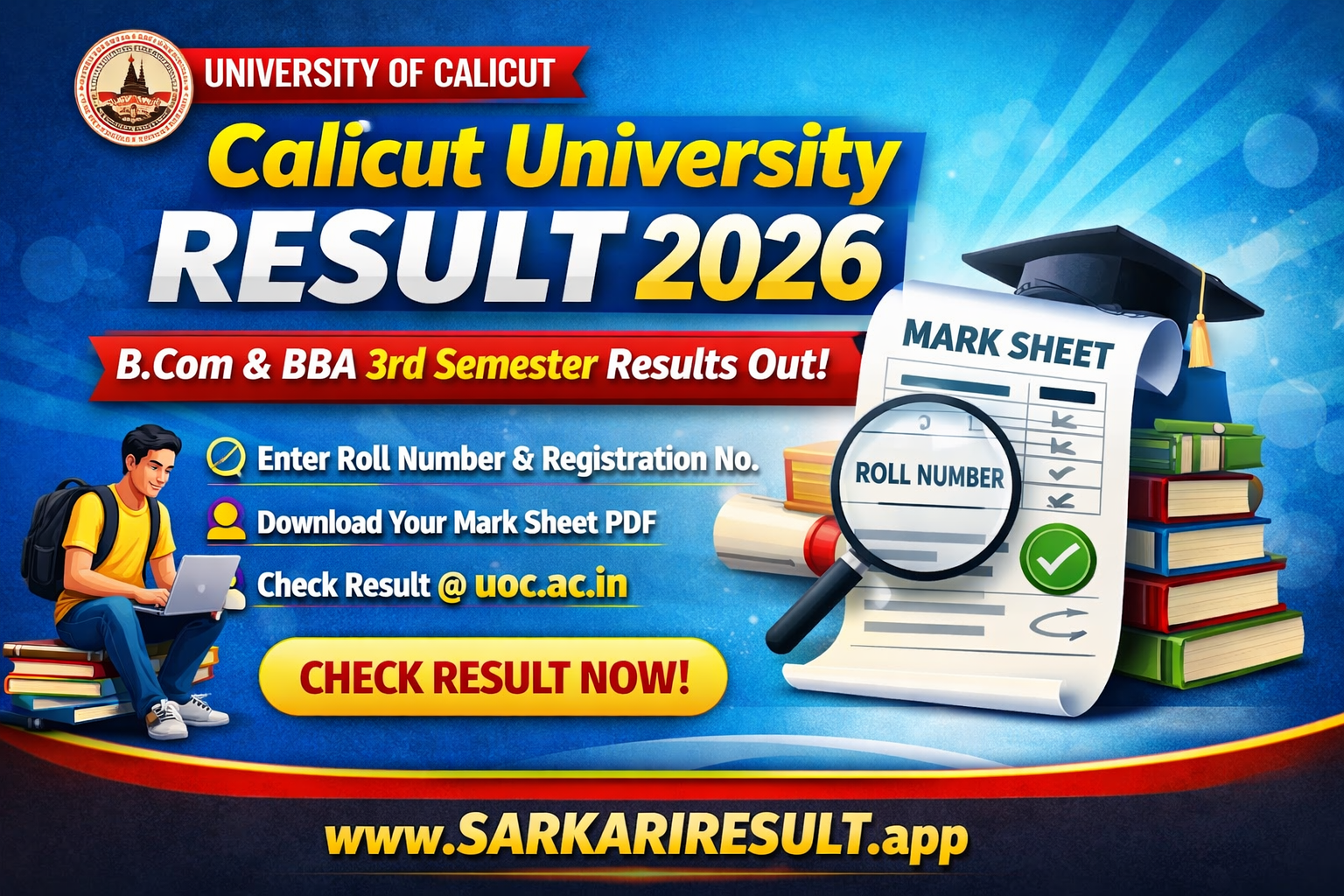 Calicut University Result 2026 Out – Download UG and PG Courses Result 3 Calicut University Result 2026 Out