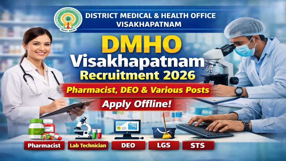ESIC Teaching Faculty Recruitment 2026 Notice – Walk in 62 Posts 3 DMHO Visakhapatnam Jobs