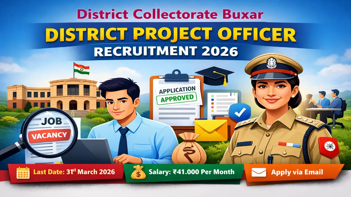 District Collectorate Buxar Project Officer Recruitment 2026 – Apply Online 1 District Project Officer Recruitment 2026
