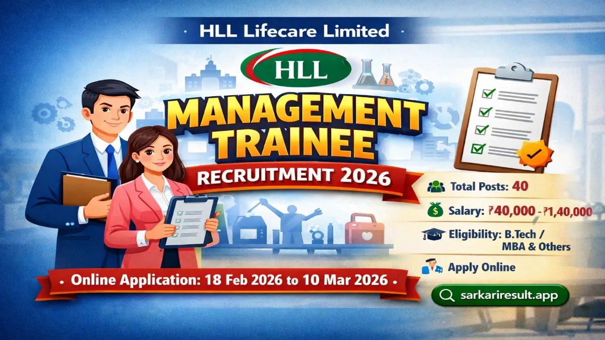 HLL Lifecare Management Trainee Recruitment 2026 – Apply Online 40 Posts 5 HLL Management Trainee Jobs