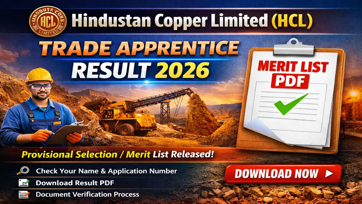 Hindustan Copper Trade Apprentice Result