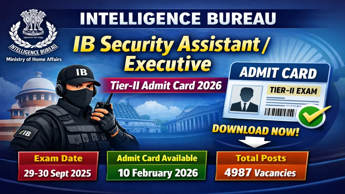 IB Security Assistant/Executive Tier-II Admit Card 2026 Out Download Now 3 IB Security Assistant Executive Tier-II Admit Card 2026