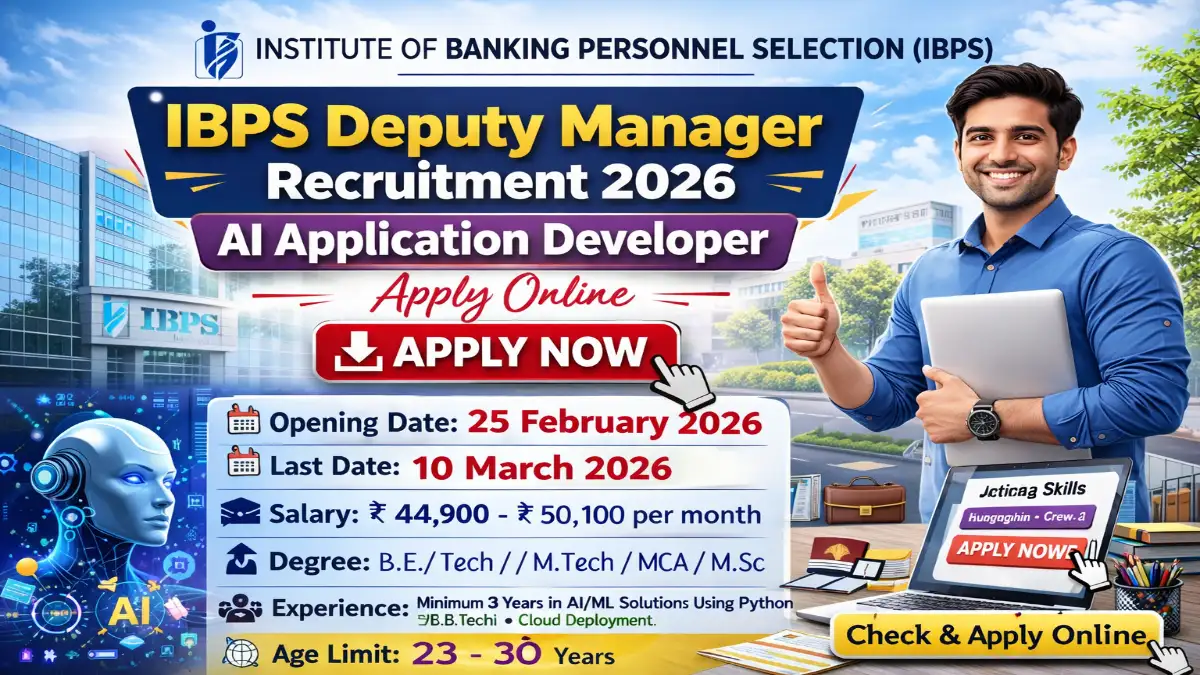 IBPS Deputy Manager Recruitment 2026 – Online Form 1 IBPS Deputy Manager Recruitment 2026