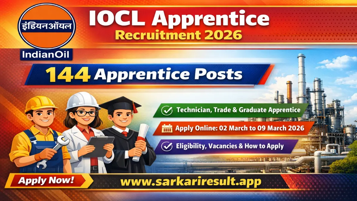 IOCL Marketing Division Apprentice Recruitment 2026 Out – Apply Online 144 Posts 5 IOCL Marketing Division Apprentice Recruitment 2026