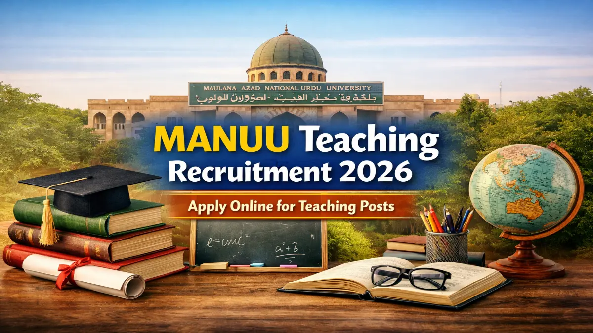 MANUU Recruitment 2026 – Apply Online 10 Teaching Posts 3 MANUU Teaching Vacancies
