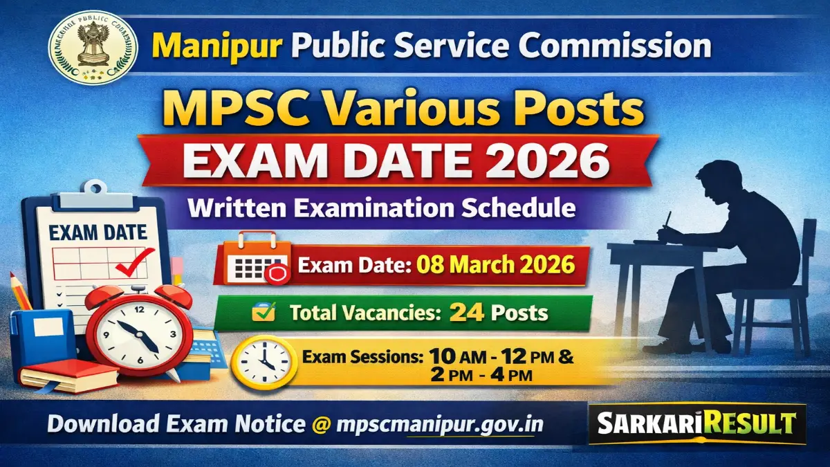 MPSC Various Posts Exam Date 2026 Out for 24 Post Check Details Here 3 MPSC Various Posts Exam Date 2026 Out