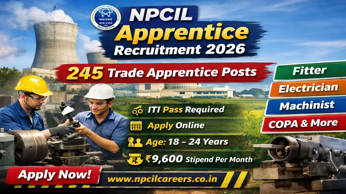 NPCIL Rajasthan Trade Apprentice Recruitment 2026 – Apply Online 245 Posts 5 NPCIL Rajasthan Trade Apprentice Recruitment 2026