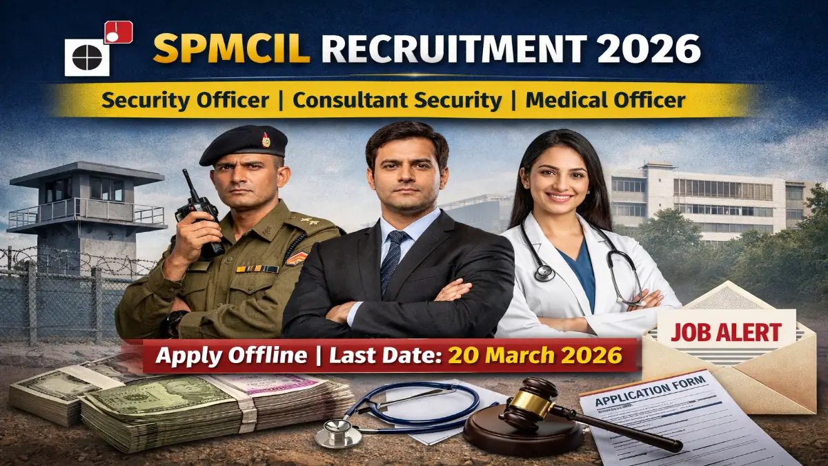 SPMCIL Recruitment 2026 – Security Officer, Consultant Security, MO Posts 3 SPMCIL Security Officer, Consultant Recruitment 2026