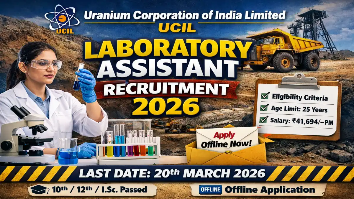 UCIL Laboratory Assistant Recruitment 2026 – Apply Now 3 UCIL Laboratory Assistant Recruitment 2026