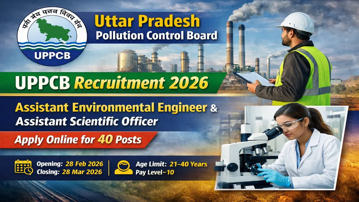 UPPCB Recruitment 2026 – Apply Online 40 AEE / ASO Posts 3 UPPCB Recruitment 2026