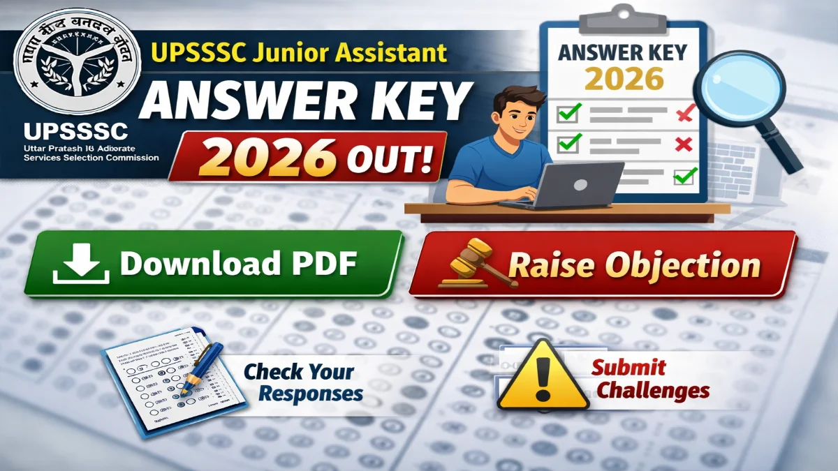 UPSSSC Junior Assistant Answer Key 2026 OUT PDF Check Raise Objection 3 UPSSSC Junior Assistant Answer Key 2026