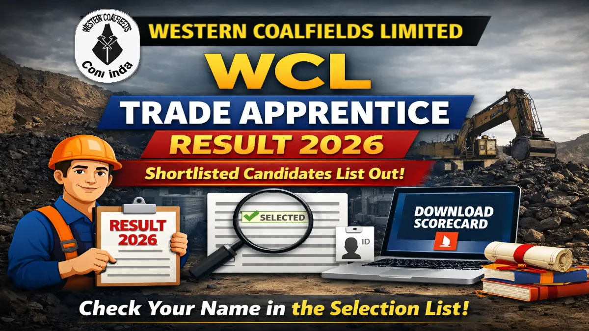 WCL Trade Apprentice Result 2026 Out Download Merit List 3 WCL Trade Apprentice Result 2026 Out