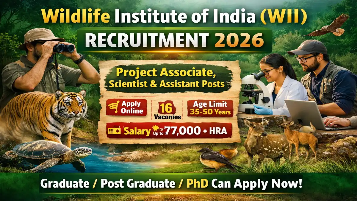 WII Recruitment 2026 – Apply Online 16 Project Associate Posts 3 WII Project-Based Various Posts 2026