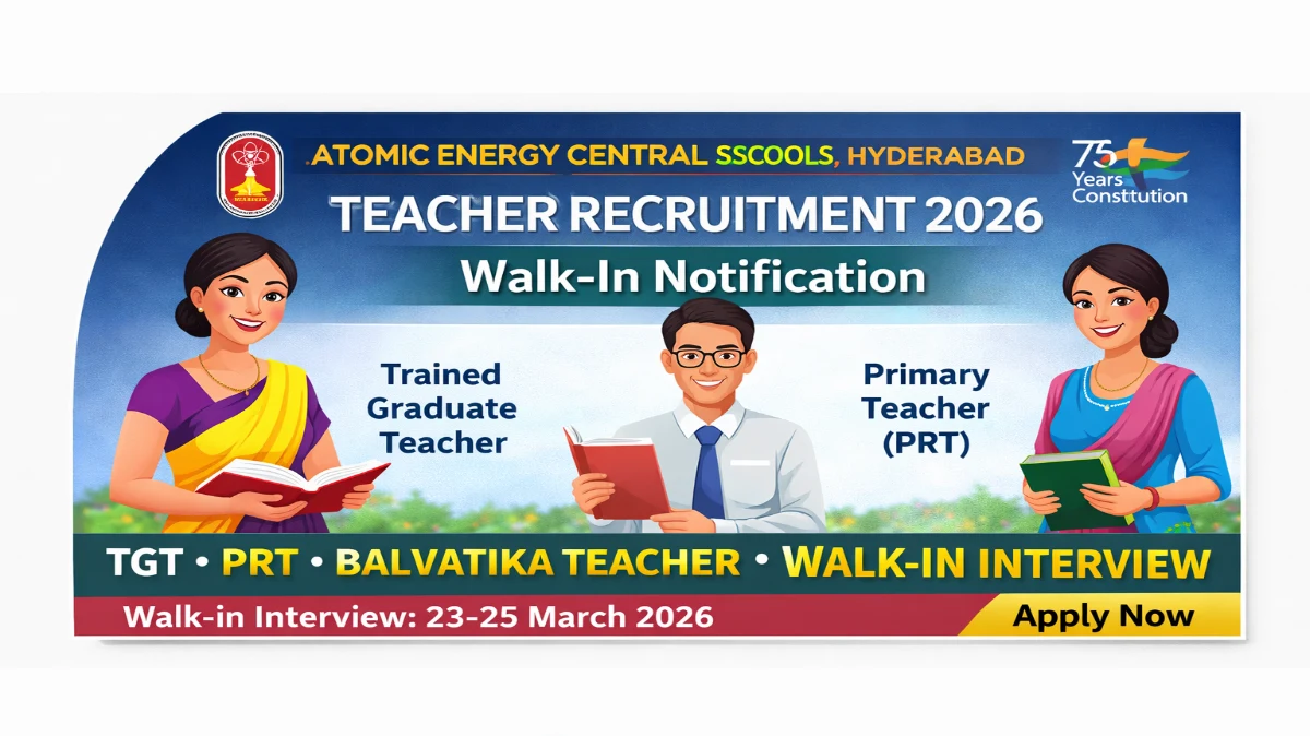 AECS Hyderabad Teacher Recruitment 2026
