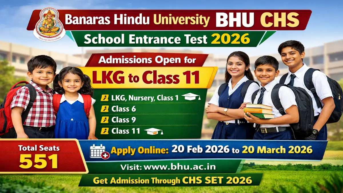 BHU CHS SET Online Form 2026 Direct Link 3 BHU CHS School Entrance Test (SET) 2026