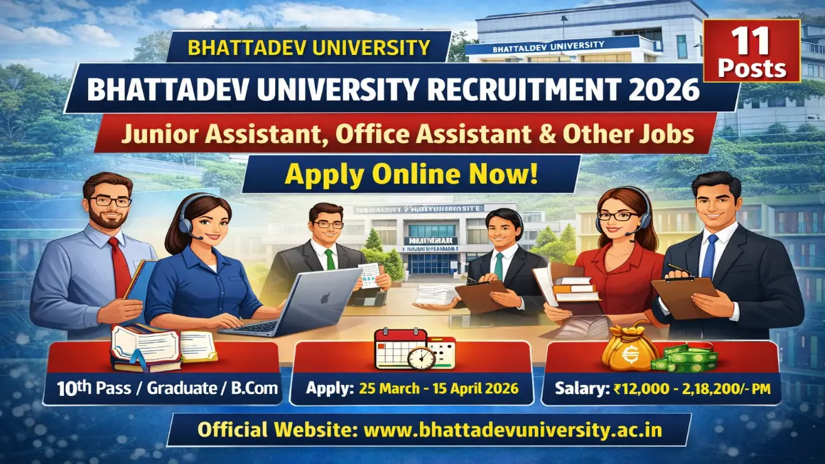 Bhattadev University Recruitment 2026