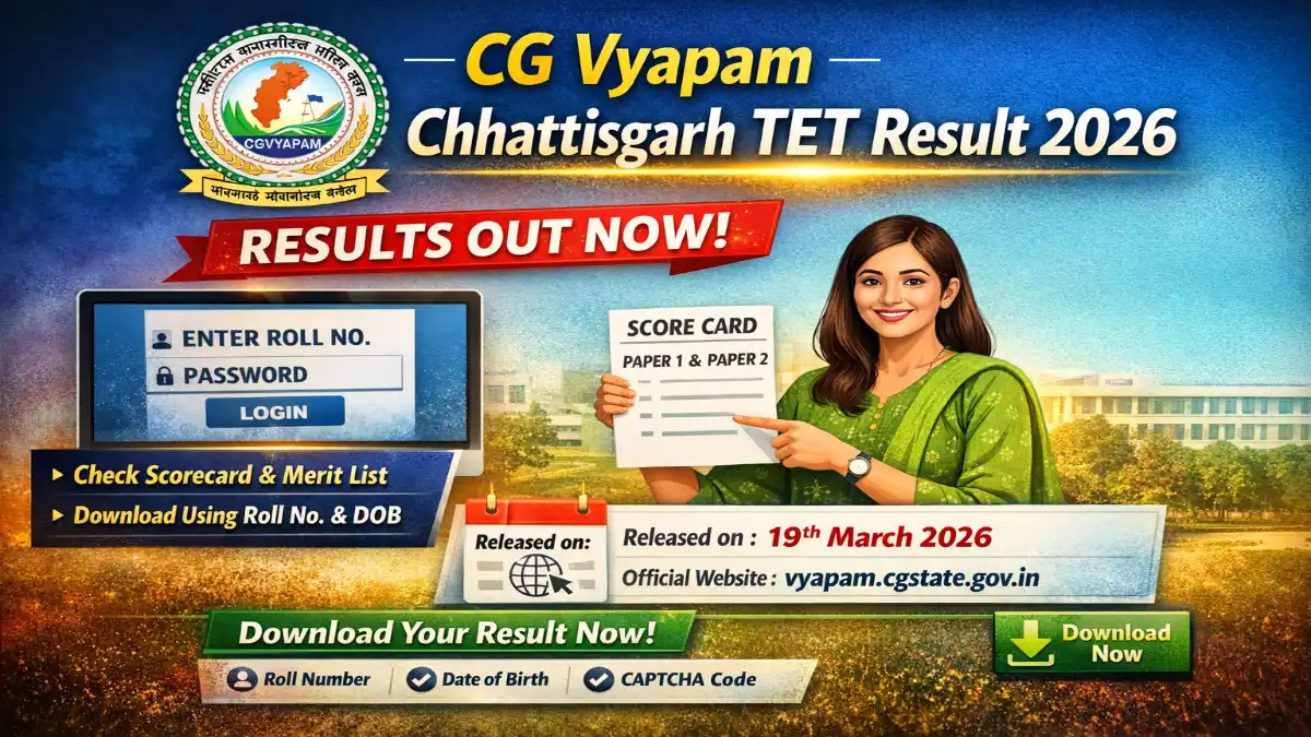 CG TET Result 2026