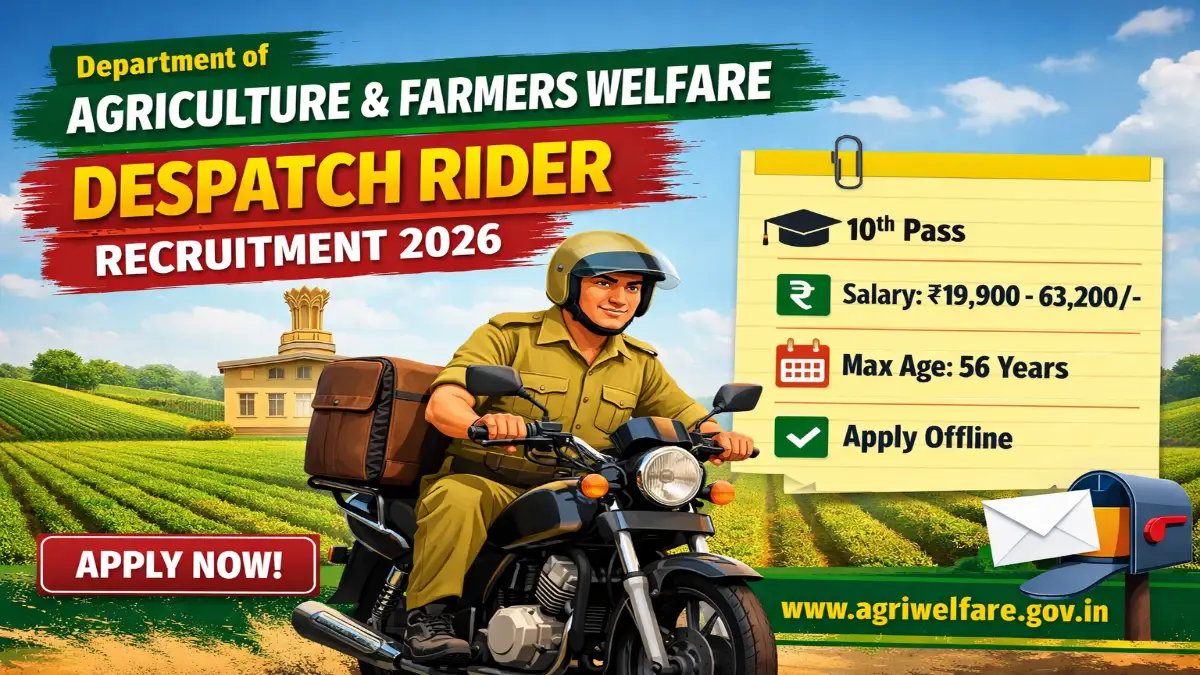 Department of Agriculture and Farmers Welfare Despatch Rider Recruitment 2026 – Apply Now 3 Department of Agriculture and Farmers Welfare Despatch Rider Recruitment 2026