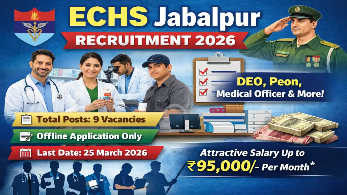 ECHS Jabalpur Various Vacancy 2026