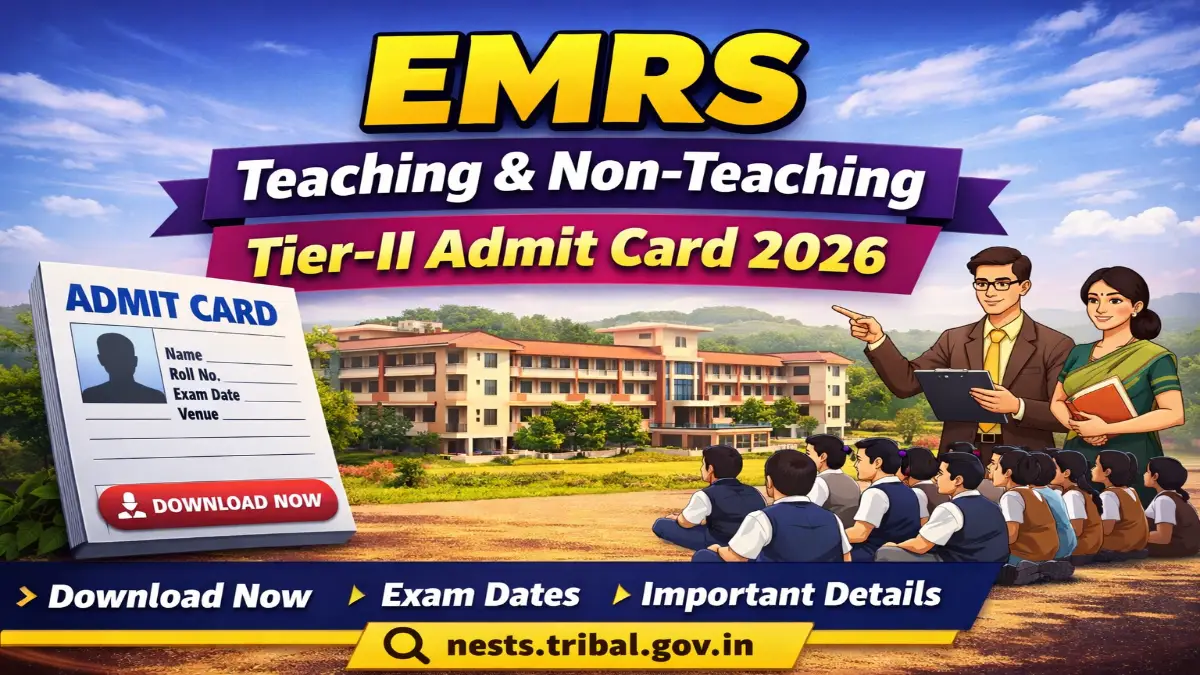 EMRS Teaching Non Teaching Admit Card 2026