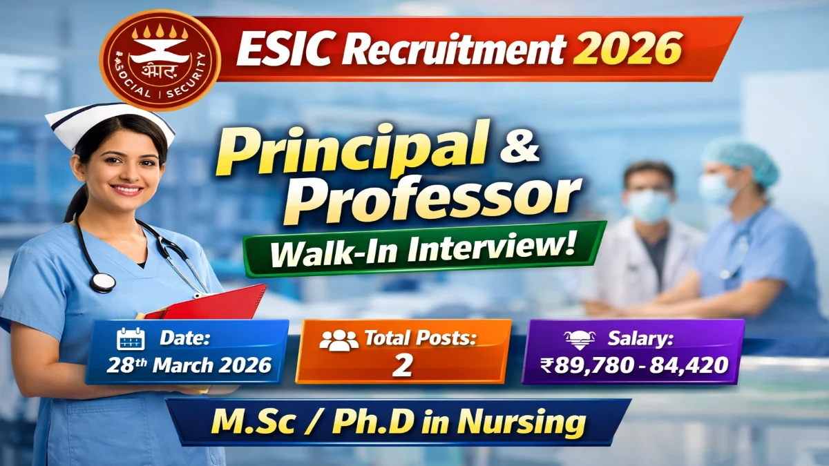 ESIC Professor Jobs Walk-in Interview